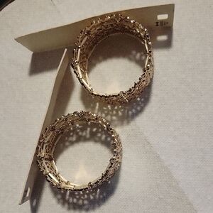 (2) I Am Intricate Gold Tone Bracelet Easy To Wear For Ages 15+